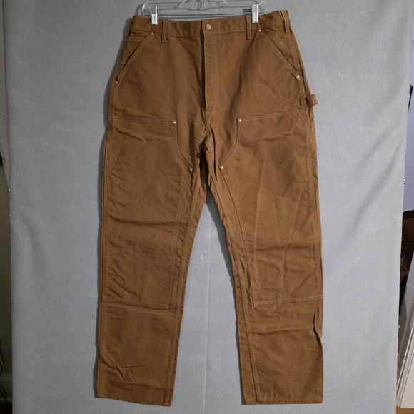 Carhartt Other - NWOT Carhartt Loose Fit Double Knee Duck Canvas Utility Pants B01 USA Size 38x34